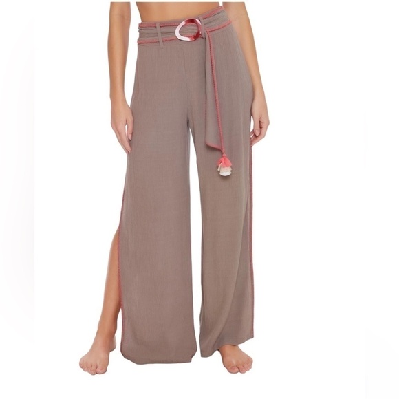 NWT TRINA TURK - Brittany Side Slit Pants Taupe XS - Picture 1 of 9